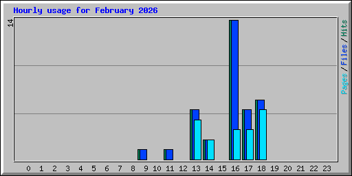 Hourly usage for February 2026