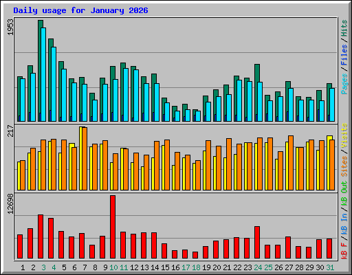 Daily usage for January 2026