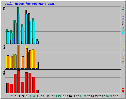 Daily usage for February 2026