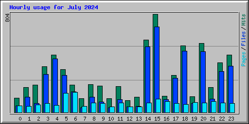 Hourly usage for July 2024