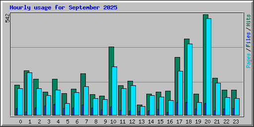 Hourly usage for September 2025