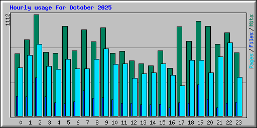 Hourly usage for October 2025