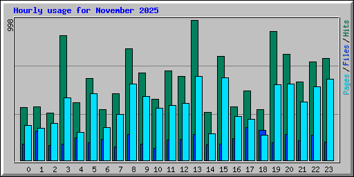Hourly usage for November 2025