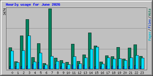 Hourly usage for June 2026