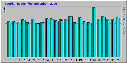 Hourly usage for November 2025