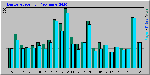 Hourly usage for February 2026